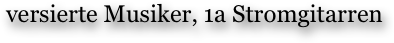 versierte Musiker, 1a Stromgitarren